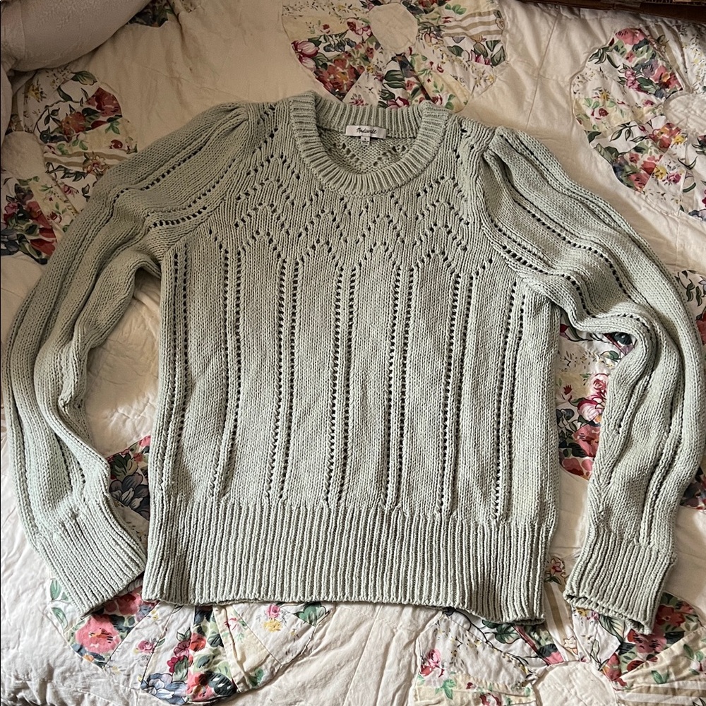 Madewell Light Green Knit Sweater